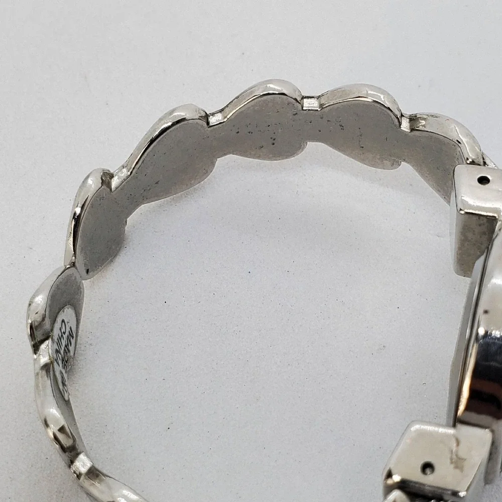 Women's‎ Cuff Watch Hearts Band 26MM Gray Tone 5.5